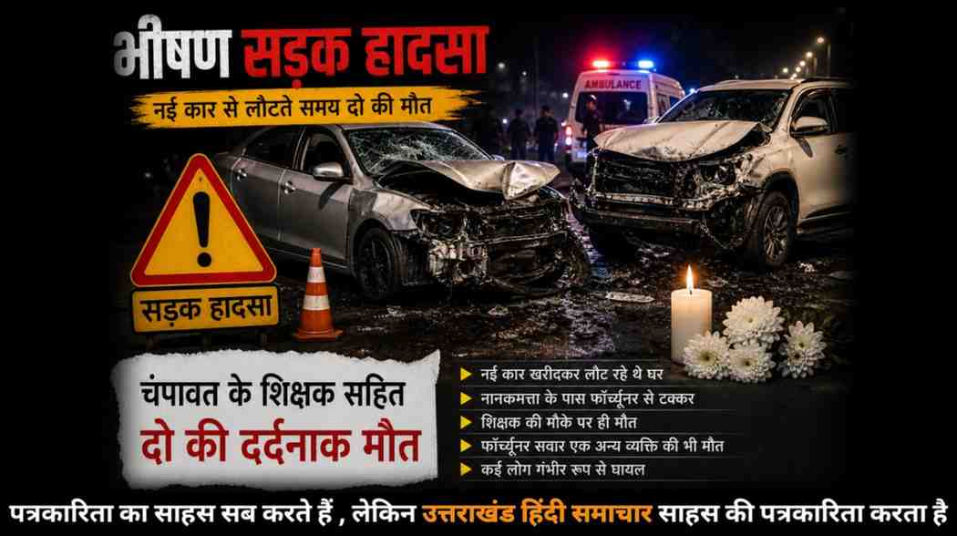 चम्पावत : दर्दनाक सड़क हादसे में पाटी विकासखंड में तैनात शिक्षक की मौत