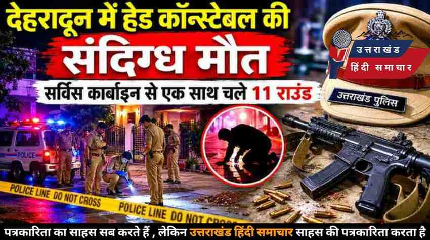 देहरादून : हेड कॉन्स्टेबल की संदिग्ध मौत , सर्विस कार्बाइन से एक साथ चले 11 राउंड