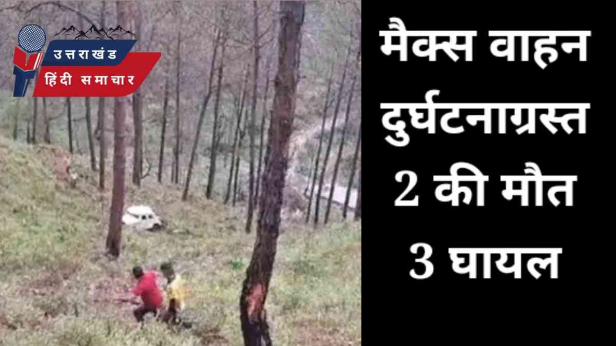 मैक्स खाई में समाई , 2 की मौत 3 घायल